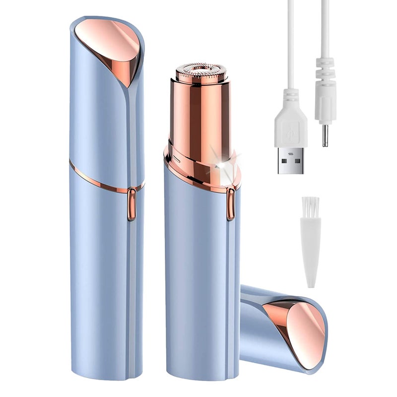 Lady Shaver for Women, Facial Hair Remover, Facial Hair Remover for Women, USB Rechargeable Facial Epilator, Hair Removal Device for Peach Fuzz/Facial Hair/Lip/Chin Travel Size